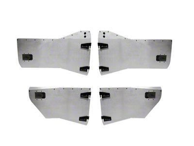 EVO Manufacturing Front and Rear Half Doors; Bare Aluminum (07-18 Jeep Wrangler JK 4-Door)