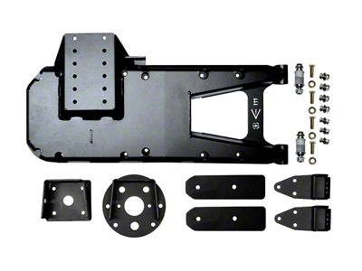 EVO Manufacturing HD Hinged Tire Carrier; Black (18-25 Jeep Wrangler JL)