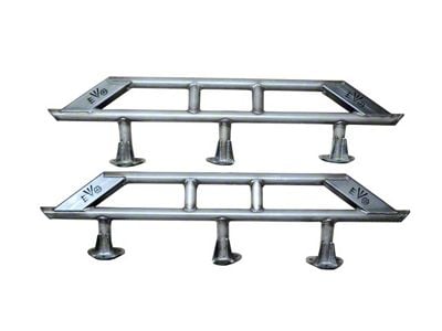 EVO Manufacturing High Angle Rock Sliders; Bare Metal (07-18 Jeep Wrangler JK 2-Door)
