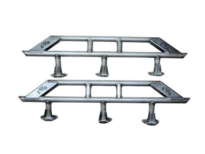 EVO Manufacturing Low Angle Rock Sliders; Bare Metal (07-18 Jeep Wrangler JK 2-Door)