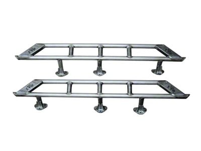 EVO Manufacturing Low Angle Rock Sliders; Bare Metal (07-18 Jeep Wrangler JK 4-Door)