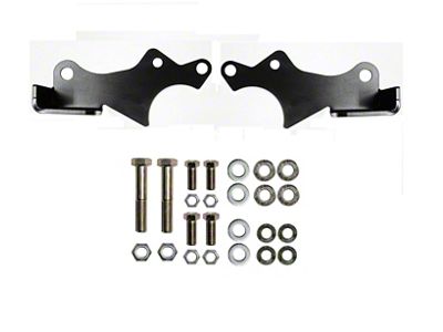 EVO Manufacturing ProTek Front Shock Relocation Brackets; Black (18-25 Jeep Wrangler JL)
