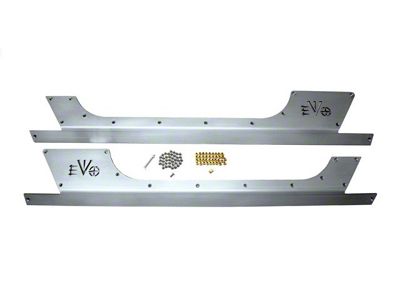 EVO Manufacturing RockSkins; Raw Steel (07-18 Jeep Wrangler JK 2-Door)