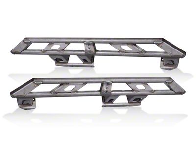 EVO Manufacturing Weld-On Rock Sliders; Bare Steel (18-25 Jeep Wrangler JL 4-Door)