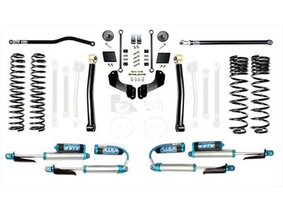 EVO Manufacturing 2.50-Inch Enforcer Stage 2 Overland Suspension Lift Kit with King 2.5 Blue Shocks, Front and Rear Track Bars (20-25 3.6L Jeep Gladiator JT)