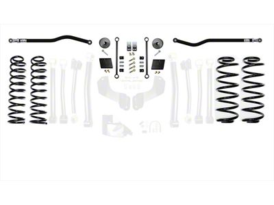 EVO Manufacturing 2.50-Inch Enforcer Stage 1 Suspension Lift Kit with Front and Rear Track Bars (18-25 2.0L or 3.6L Jeep Wrangler JL, Excluding 4xe)