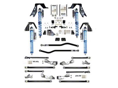EVO Manufacturing 3 to 5-Inch Enforcer PRO High Clearance Long Arm Suspension Lift Kit with King Coil-Overs and Front and Rear Track Bars (18-25 2.0L or 3.6L Jeep Wrangler JL 4-Door, Excluding 4xe)