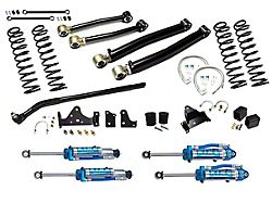 EVO Manufacturing 3-Inch Enforcer Stage 2 Suspension Lift Kit with Draglink Flip Kit and King 2.5 Reservoir Shocks (07-18 Jeep Wrangler JK)