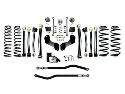 EVO Manufacturing 3.50-Inch Enforcer Stage 4 Overland Suspension Lift Kit with Front and Rear Track Bars (18-25 2.0L or 3.6L Jeep Wrangler JL, Excluding 4xe)