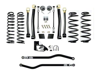 EVO Manufacturing 4.50-Inch Enforcer Stage 3 Suspension Lift Kit with Front and Rear Track Bars (18-25 2.0L or 3.6L Jeep Wrangler JL, Excluding 4xe)