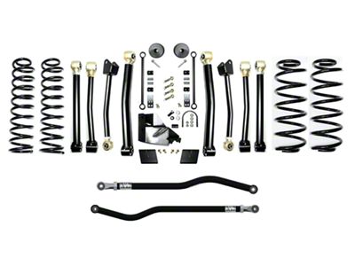 EVO Manufacturing 4.50-Inch Enforcer Stage 4 Suspension Lift Kit with Front and Rear Track Bars (18-25 2.0L or 3.6L Jeep Wrangler JL, Excluding 4xe)