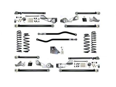 EVO Manufacturing 4.50-Inch High Clearance Long Arm Suspension Kit with Front and Rear Track Bars (18-25 2.0L or 3.6L Jeep Wrangler JL 4-Door, Excluding 4xe)
