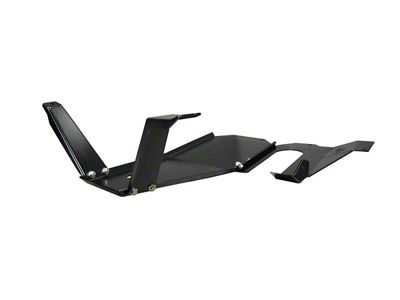 EVO Manufacturing Protek Engine, Transmission and Exhaust Skid Plate Black; Black (18-20 3.6L Jeep Wrangler JL 4-Door)