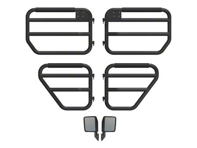 Exceed Fabrication SD1 Tube Doors with Mirrors; Front and Rear (20-25 Jeep Gladiator JT)