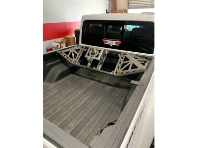 Excessive Industries GateKeeper Tire Carrier with Accessory Panel; 5x5 Lug Pattern; Bare Steel (20-26 Jeep Gladiator JT)