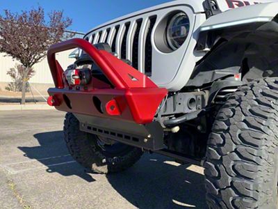 Excessive Industries Trailhead Series Stubby Front Bumper with Fairlead Mount and Factory Fog Light Provisions; Bare Steel (20-26 Jeep Gladiator JT)