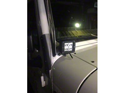 Excessive Industries A-Pillar Pod Mounts; Single; Bare Steel (07-18 Jeep Wrangler JK)