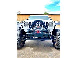 Excessive Industries Comp Series Frame Chop Front Bumper with Fairlead Mount and Stinger Bar; Bare Steel (18-26 Jeep Wrangler JL)