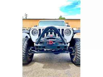 Excessive Industries Comp Series Frame Chop Front Bumper with Stinger Bar; Bare Steel (18-26 Jeep Wrangler JL)