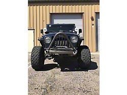 Excessive Industries Comp Series Front Bumper with Bull Bar and Fairlead Mount; Bare Steel (97-06 Jeep Wrangler TJ)