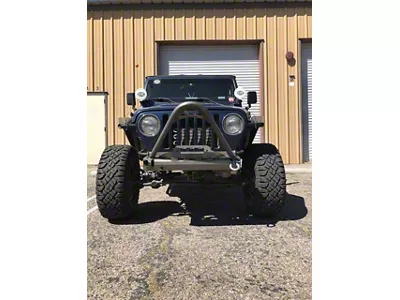Excessive Industries Comp Series Front Bumper with Stinger Bar; Bare Steel (97-06 Jeep Wrangler TJ)