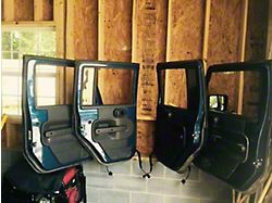Excessive Industries Door Hangers; Pair; Bare Steel (18-26 Jeep Wrangler JL)
