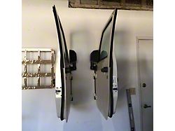 Excessive Industries Door Hangers; Pair; Bare Steel (76-06 Jeep CJ7, Wrangler YJ & TJ)