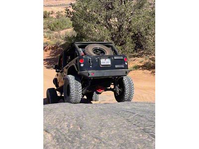 Excessive Industries GateKeeper Tire Carrier Wheel Mount Plate; 6x5.5 Lug Pattern; Bare Steel (07-26 Jeep Wrangler JK & JL)