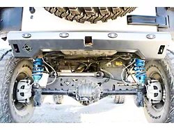 Excessive Industries GTC Series Frame Chop Stubby Rear Bumper with Recessed Hitch Receiver and Recessed LED Pod Light Brackets; Bare Steel (07-18 Jeep Wrangler JK)