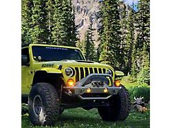 Excessive Industries NBO Series Mid-Width Front Bumper with Fairlead Mount; Bare Steel (18-26 Jeep Wrangler JL)