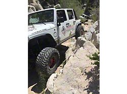 Excessive Industries Rocker Panel Armor with Button Head Bolts; Bare Steel (07-18 Jeep Wrangler JK 4-Door)