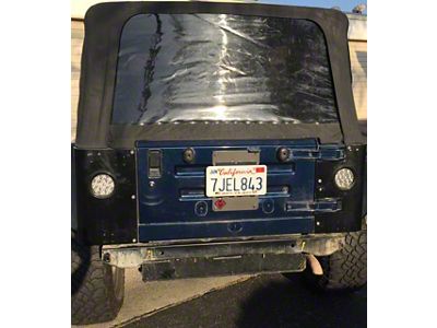 Excessive Industries Tailgate Vent Plate with License Plate Bracket and Hardware; Bare Steel (97-06 Jeep Wrangler TJ)