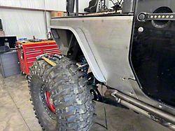 Excessive Industries Ultimate Comp Cut Rear Fender Flares; Bare Steel (07-18 Jeep Wrangler JK 2-Door)