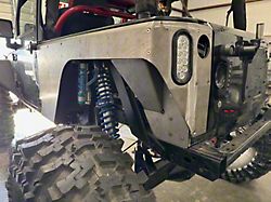 Excessive Industries Ultimate Stretched Comp Cut Corner Armor; Bare Steel (07-18 Jeep Wrangler JK 2-Door)