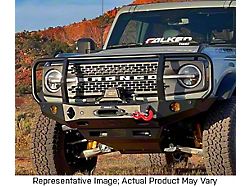 Expedition One Front Bumper with Bull Bar Wrap-Around Hoops; Bare Metal (21-25 Bronco, Excluding Raptor)