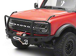 Expedition One Front Bumper with Bull Bar Wrap-Around Hoops; Textured Black (21-24 Bronco, Excluding Raptor)