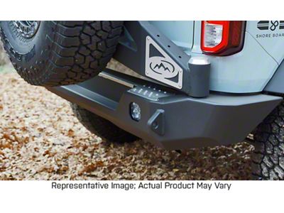 Expedition One Trail Series Rear Bumper with Smooth Motion Tire Carrier System; Bare Metal (21-25 Bronco, Excluding Raptor)