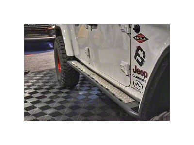 Expedition One Rocker Guards; Bare Metal (20-25 Jeep Gladiator JT)