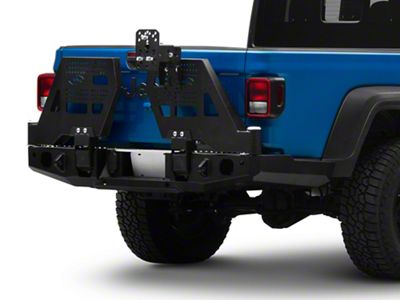 Expedition One Trail Series Rear Bumper with Dual Swing Carrier System; Textured Black (20-25 Jeep Gladiator JT)