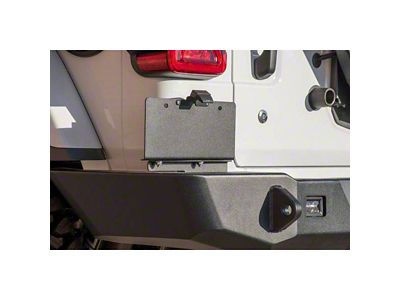 Expedition One Spare Tire Lift Bracket; Textured Black (18-25 Jeep Wrangler JL)