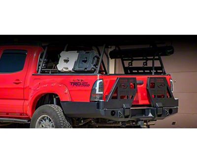 Expedition One Dual Swing High Clearance Rear Bumper; Textured Black (05-15 Tacoma)