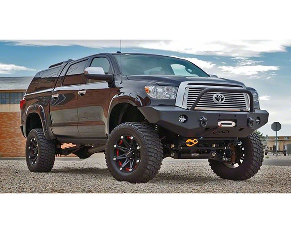 thumbnail image 2 of Hooke Road Front Bumper For 2007-2013 Toyota Tundra – With Winch Plate, LED Lights & Skid Plate 2 of 5