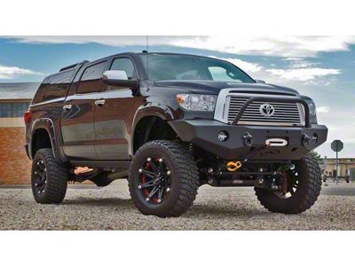 Expedition One Range Max Winch Front Bumper with Single Hoop; Textured Black (07-13 Tundra)