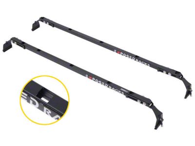 Exposed Racks 51-Inch M/F O'Land xBar; Textured Black (18-25 Jeep Wrangler JL)