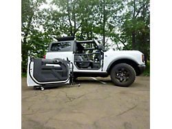 EZ 4x4 2-Door Holder Aluminum Rolling Cart; Black (21-26 Bronco 2-Door)