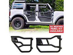 EZ 4x4 Alpha Aluminum Full Tube Doors; Black (21-26 Bronco 4-Door)