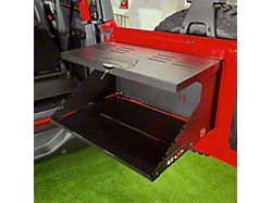 EZ 4x4 Extreme Level Deluxe Foldable Tailgate Shelf; Aluminum; Black (21-26 Bronco)