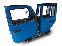 EZ 4x4 4-Door Holder Aluminum Rolling Cart; Black