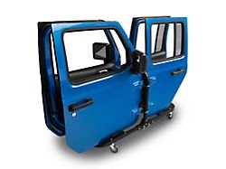 EZ 4x4 4-Door Holder Aluminum Rolling Cart; Black
