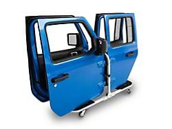 EZ 4x4 4-Door Holder Aluminum Rolling Cart; Silver